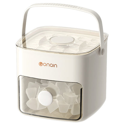 Portable ice container ice maker ice cube tray